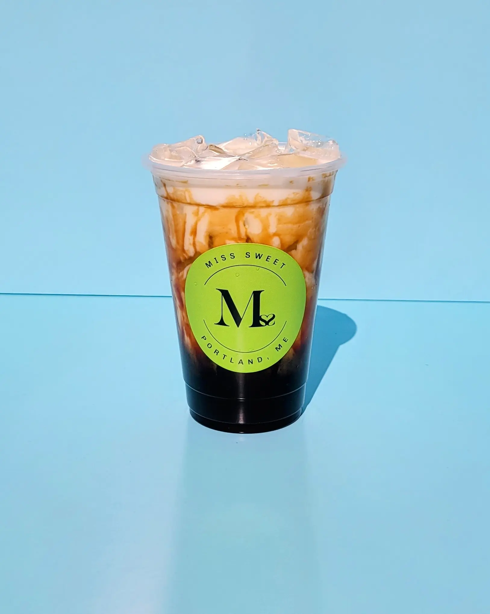 Miss-Sweet-Bubble-Tea-Store-Brown-Sugar-Milk-Tea-Portland Brown sugar milk tea with brown sugar boba at Miss Sweet Bubble Tea Store in Portland
