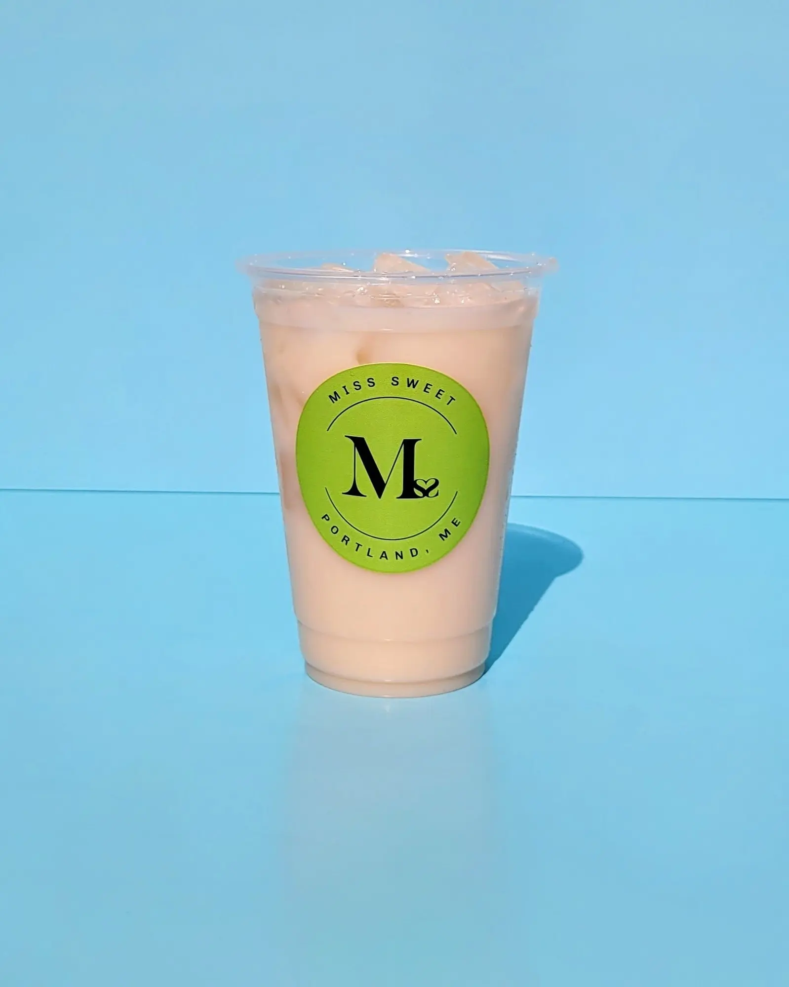 Miss-Sweet-Bubble-Tea-Store-Coconut-Milk-Tea-Portland Creamy coconut milk tea with ice at Miss Sweet Bubble Tea Store in Portland
